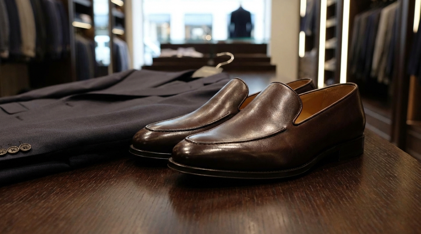 Brown Formal Slip-On Loafers